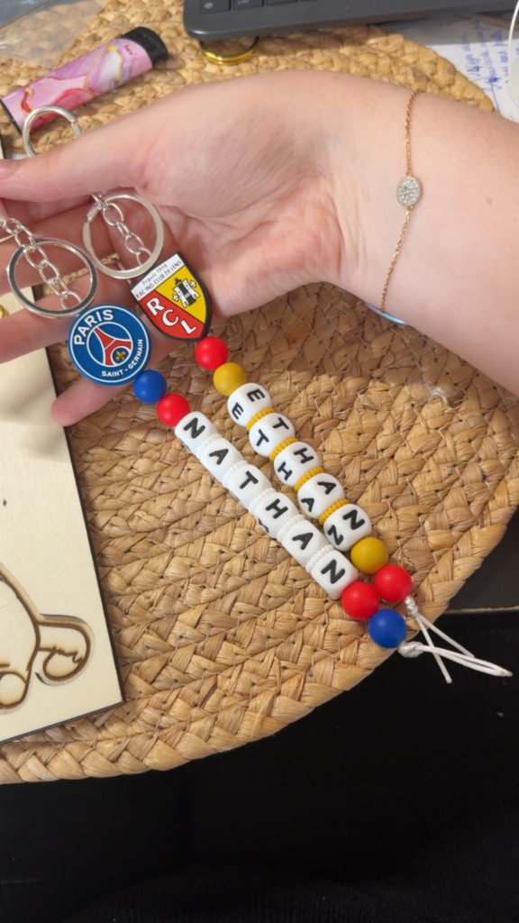 Lot de 2 porte-clés foot